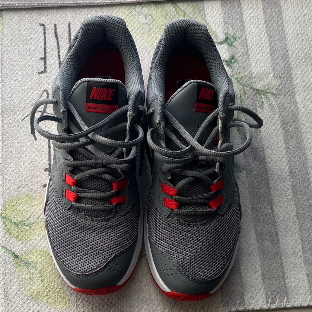 Nike Air Max Crush 2 Men's Athletic Shoes in Gray and Red